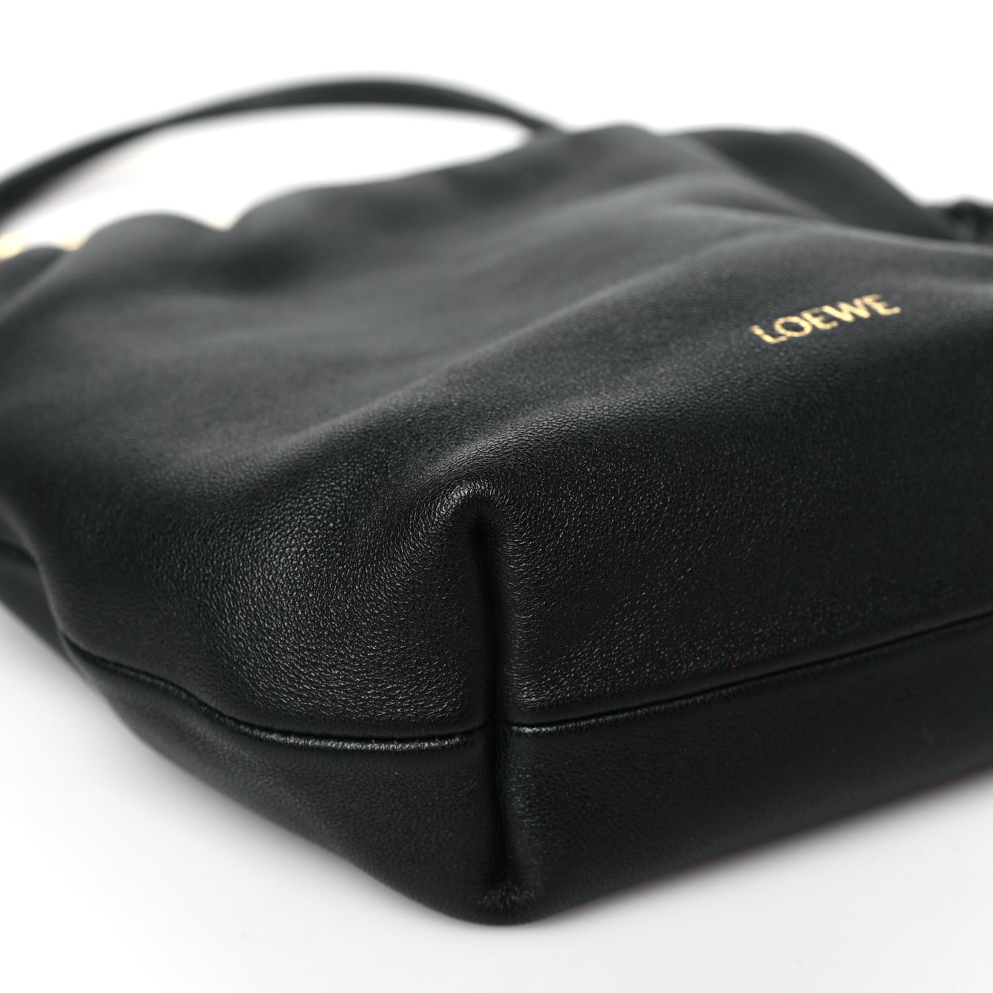 Nappa Calfskin Mini Flamenco Knot Clutch With Chain Black