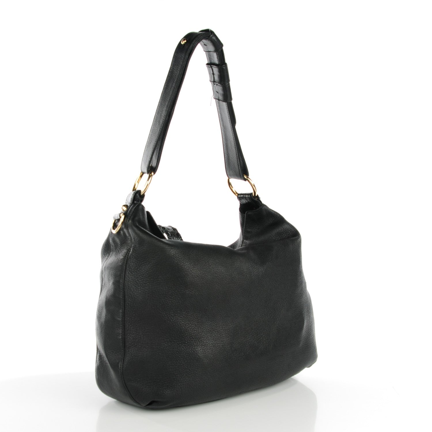 Gucci Leather Medium G Wave Shoulder Bag Black 3 of 7