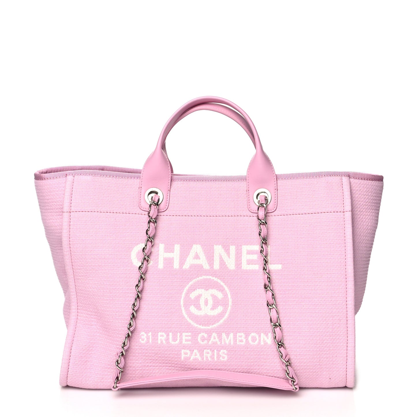 Mixed Fibers Medium Deauville Tote Dark Pink