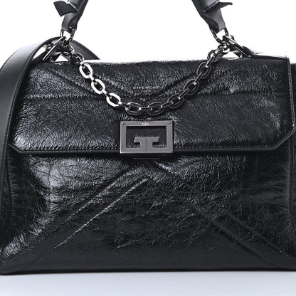 Givenchy Creased Patent Calfskin Medium ID Flap Black 7 of 10