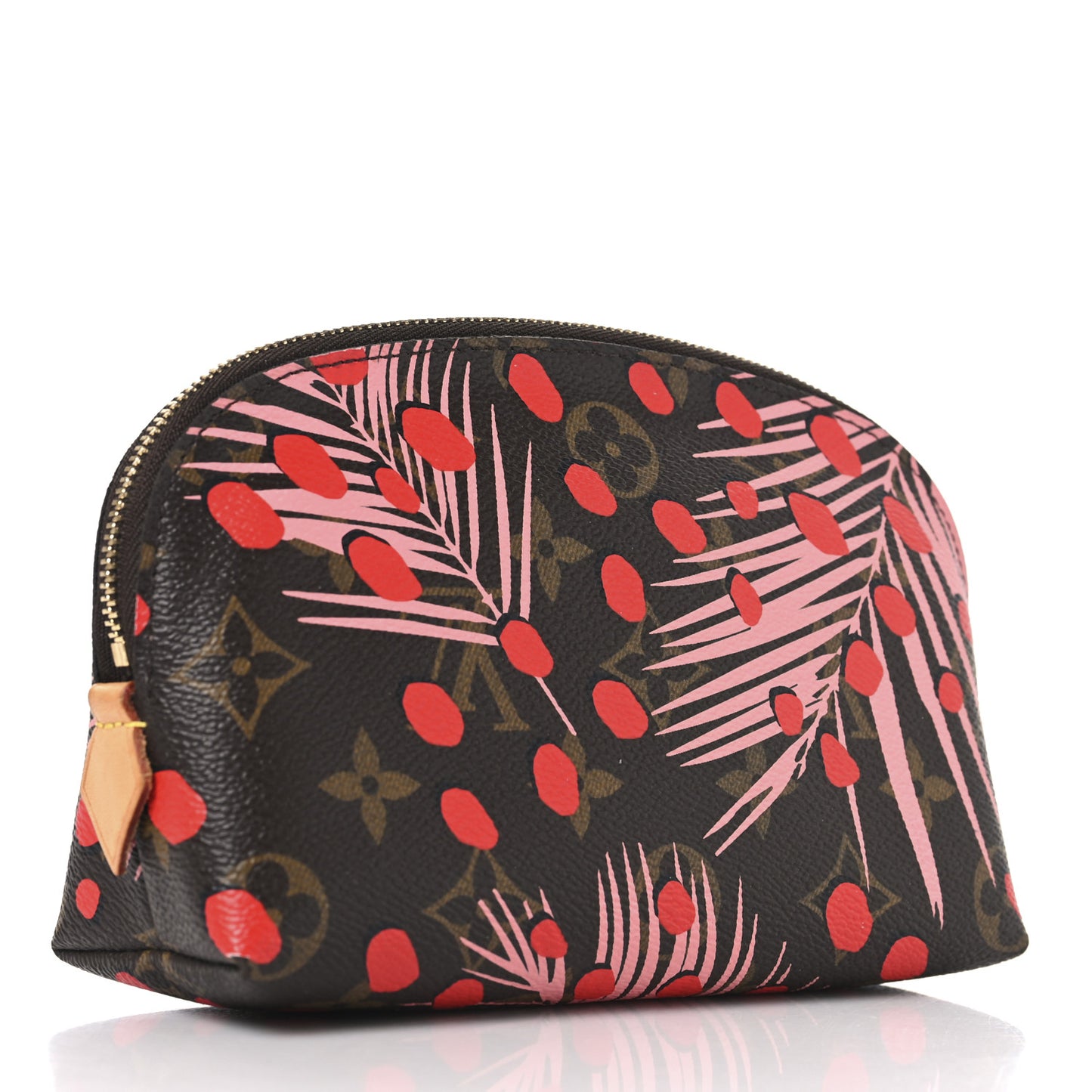 Monogram Jungle Dots Cosmetic Pouch Sugar Pink Poppy