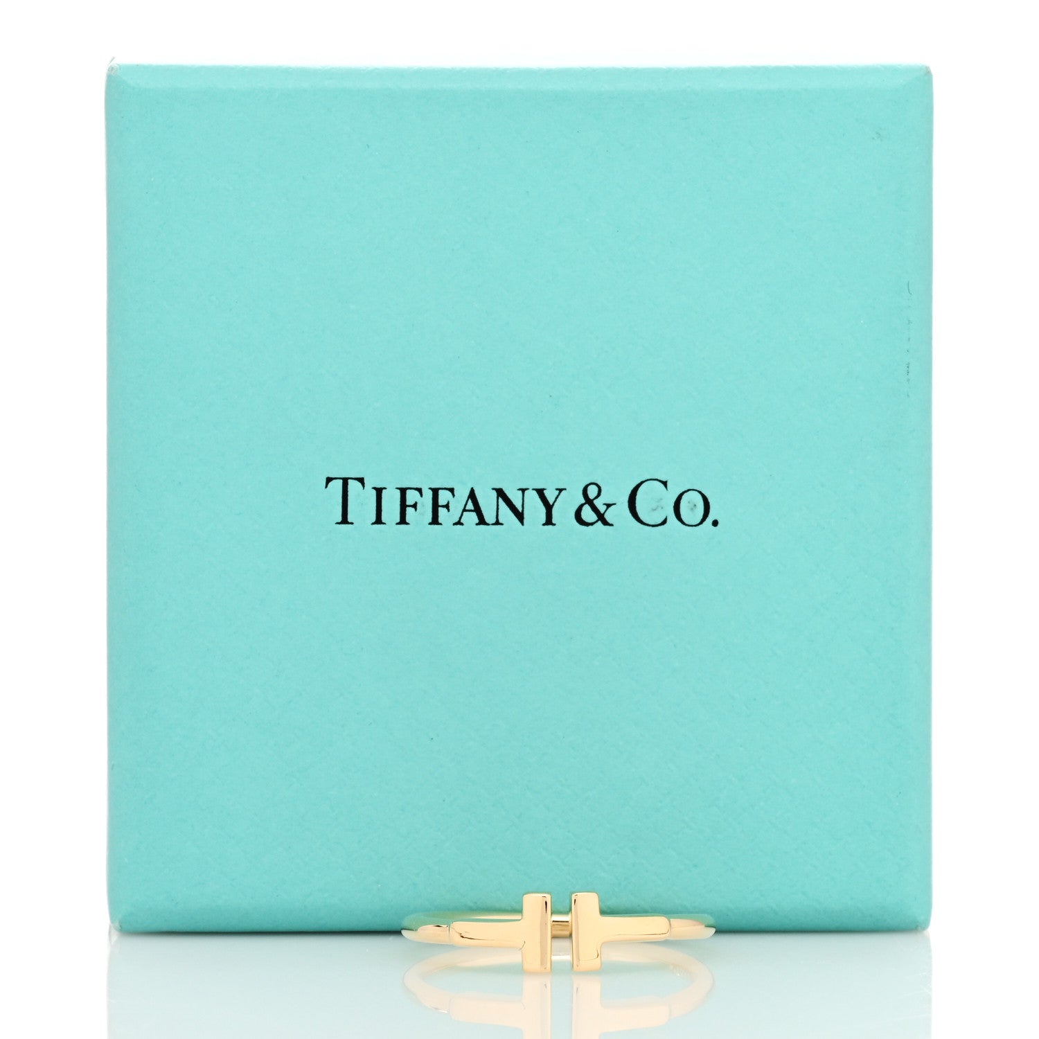 Tiffany 18K Yellow Gold T Wire Ring 58 8.25 5 of 5