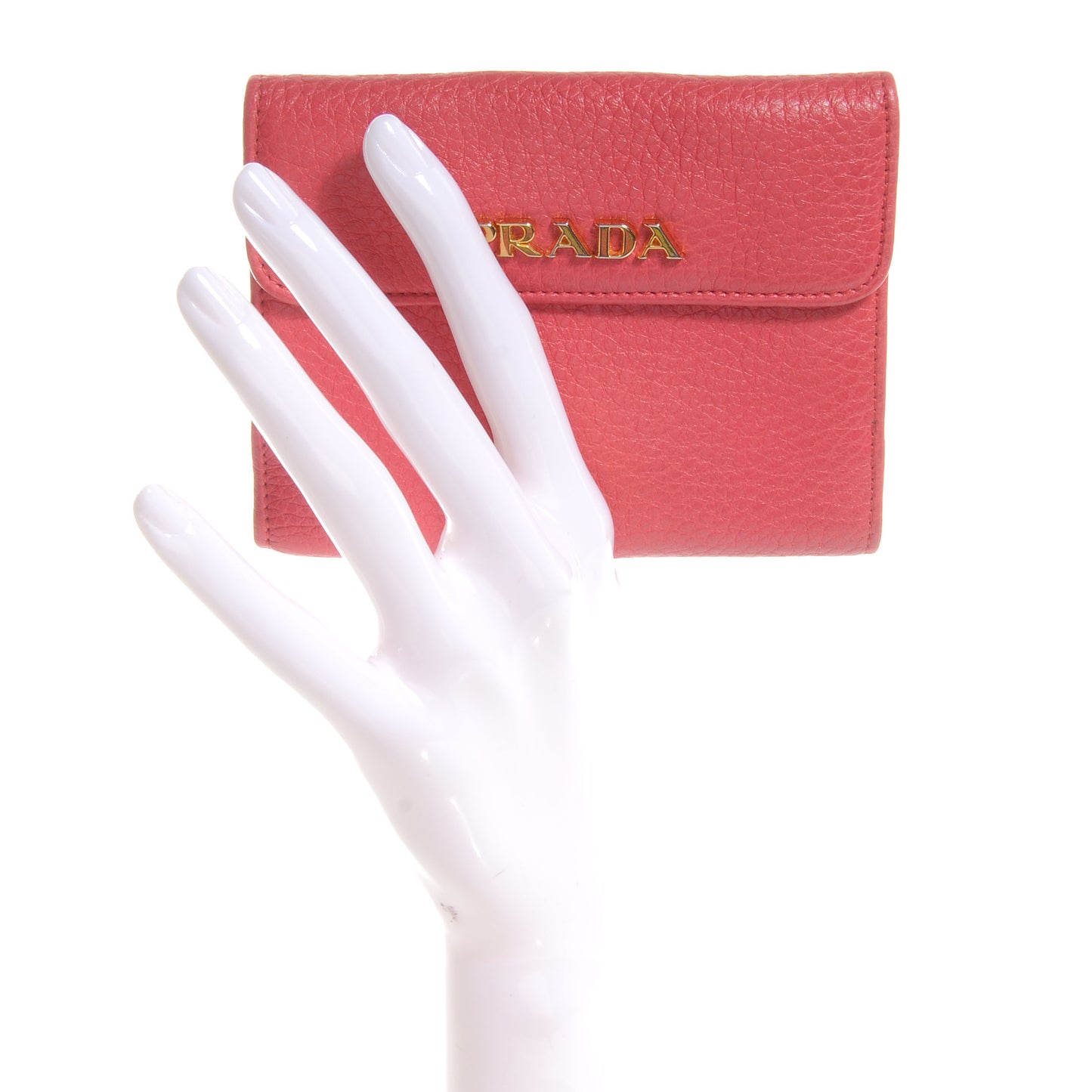 Vitello Daino Compact Wallet Peonia