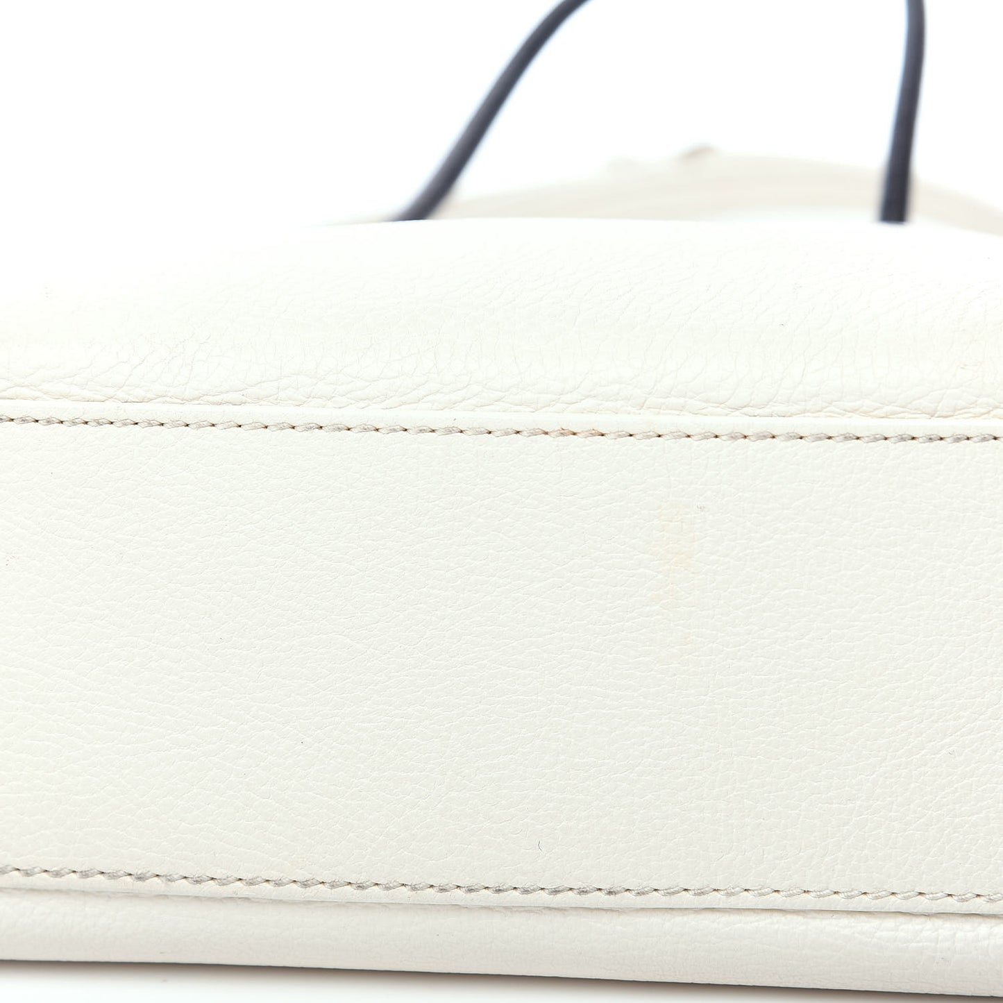 Calfskin Logo XXS Shopping Tote White