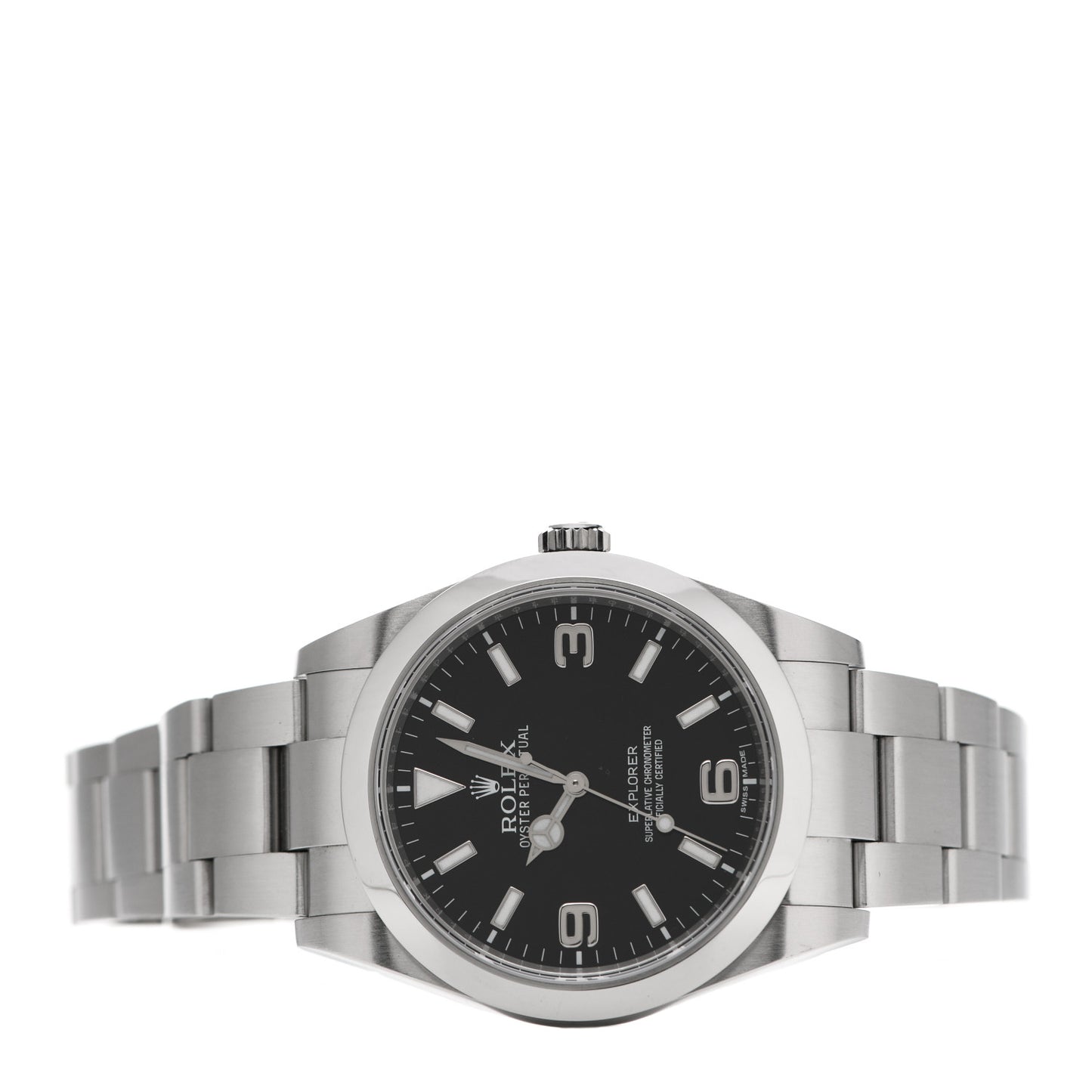 Stainless Steel 39mm Oyster Perpetual Explorer Watch Black 214270