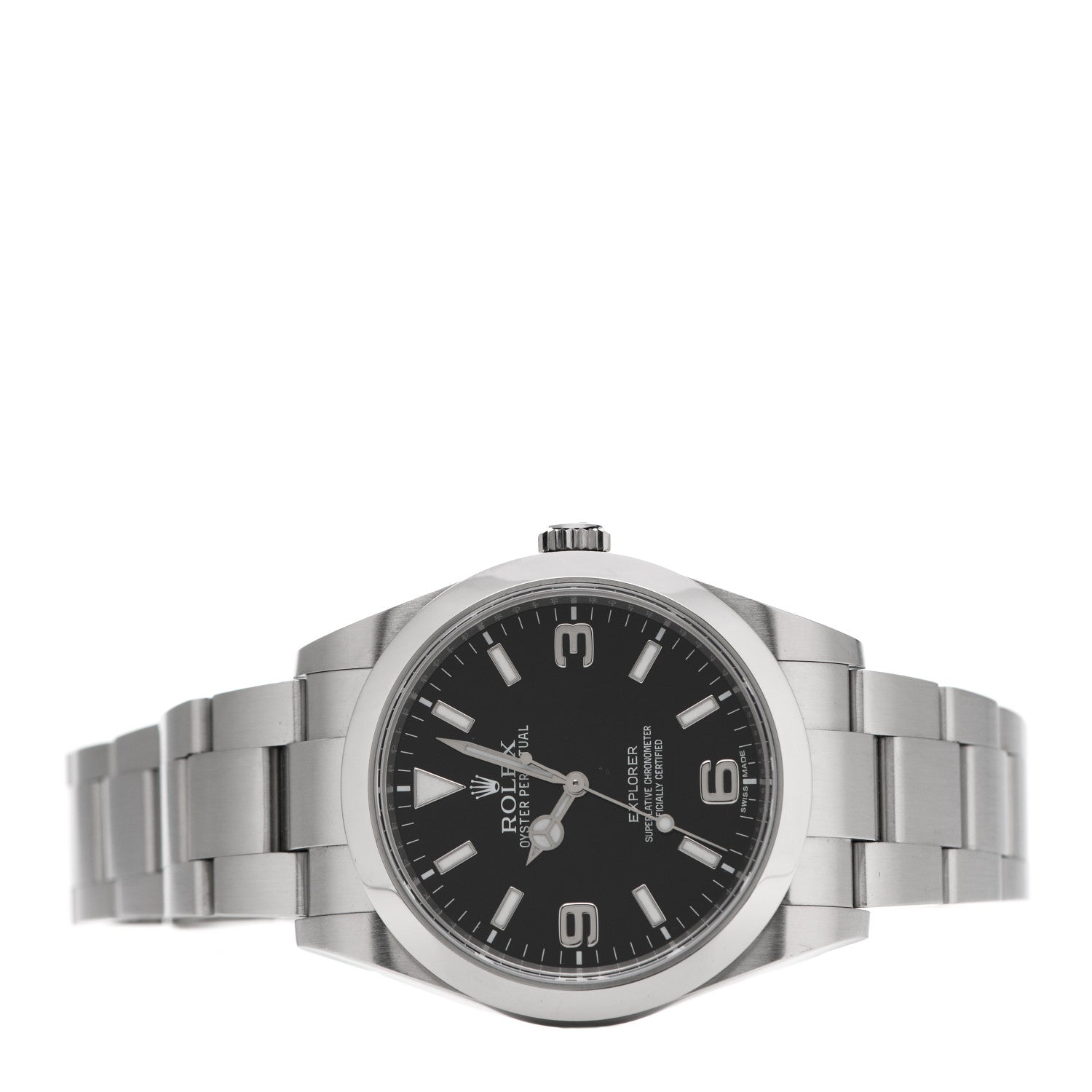 Rolex Stainless Steel 39mm Oyster Perpetual Explorer Watch Black 214270 2 of 4