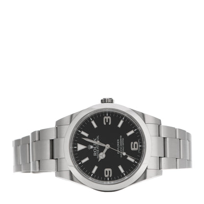 Rolex Stainless Steel 39mm Oyster Perpetual Explorer Watch Black 214270 2 of 4