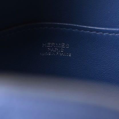 Hermes Evercolor Swift Sac Licol 17 Bleu Brighton White Black 6 of 9