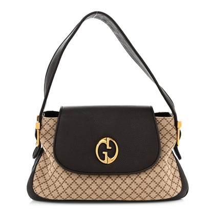 Gucci Diamante 1973 Medium Shoulder Bag Beige Ebony Cocoa 1 of 10