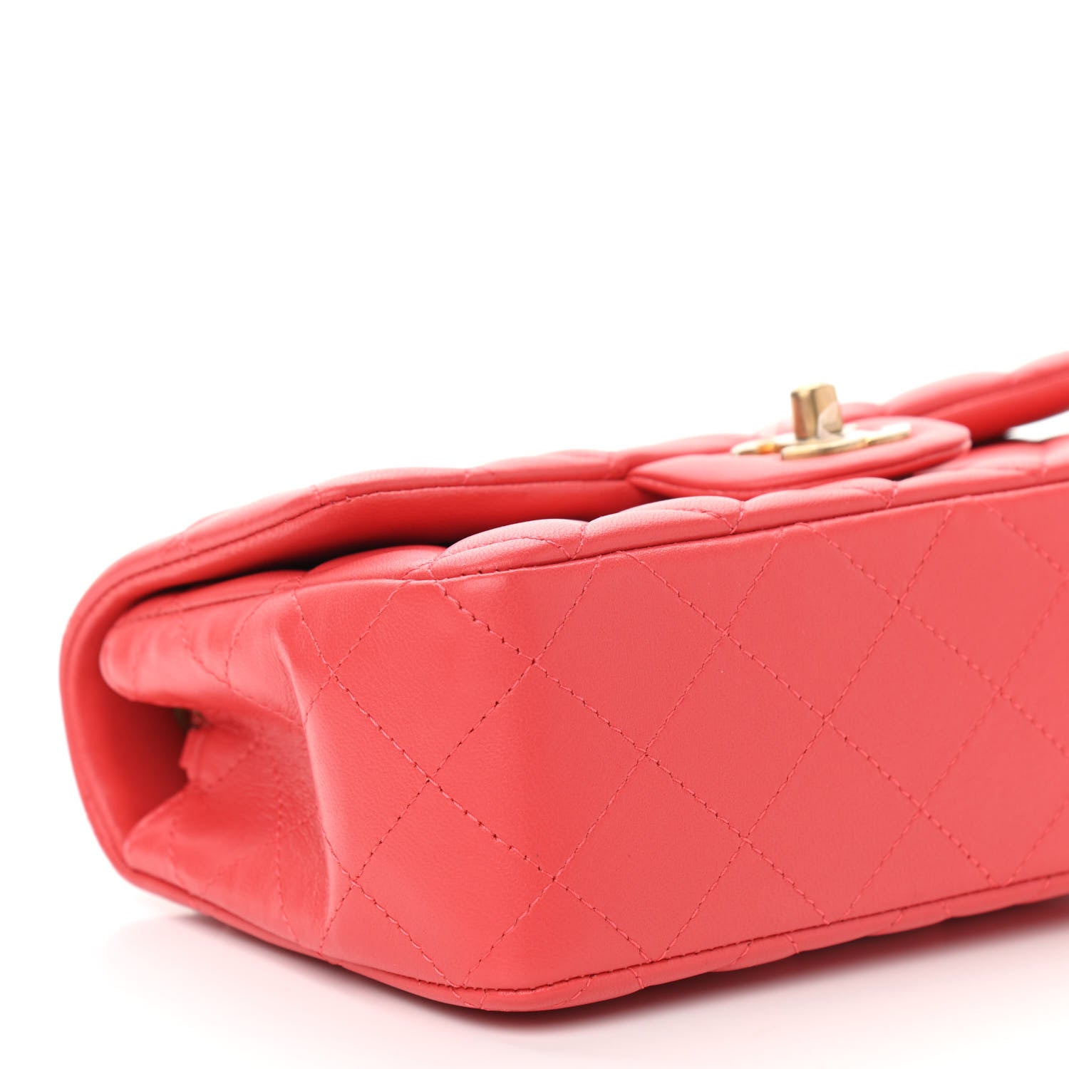 Chanel Lambskin Quilted Mini Rectangular Flap Red 9 of 11