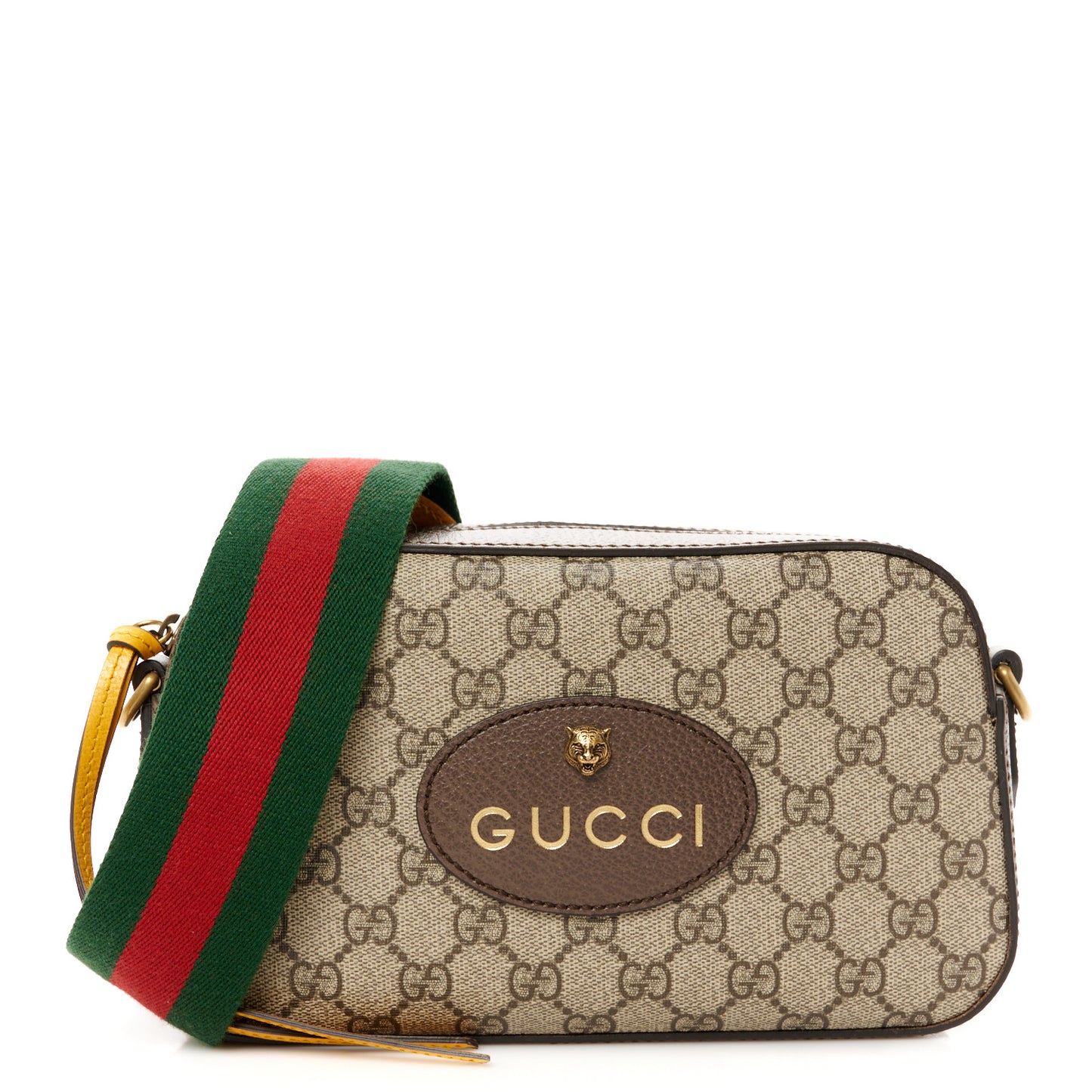 GG Supreme Monogram Web Neo Vintage Shoulder Bag Beige New Acero Crop