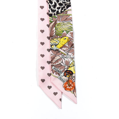 Hermes Silk Jungle Love Love Twilly Rose Pale Etoupe 2 of 4