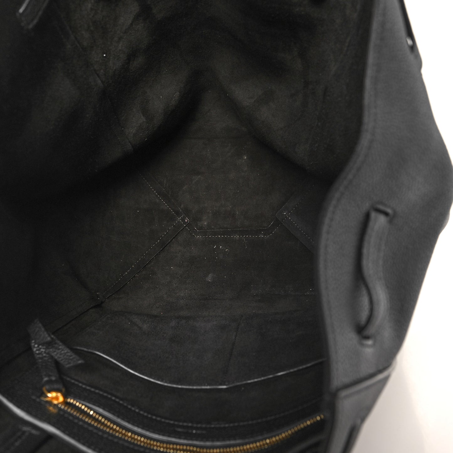 Soft Grained Calfskin Small Belt Cabas Phantom Black