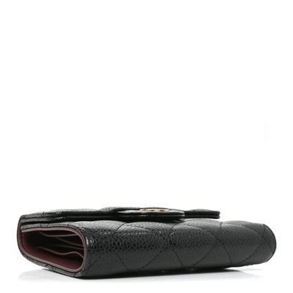Chanel Caviar Quilted Compact Flap Wallet Black 4 of 9