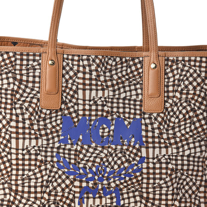 MCM Visetos Large Liz Reversible Shopper Tote Cognac 13 of 14