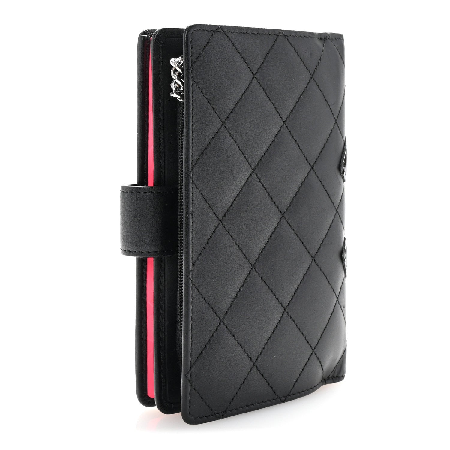 Chanel Calfskin Cambon Zipped Pocket Wallet Black 3 of 9