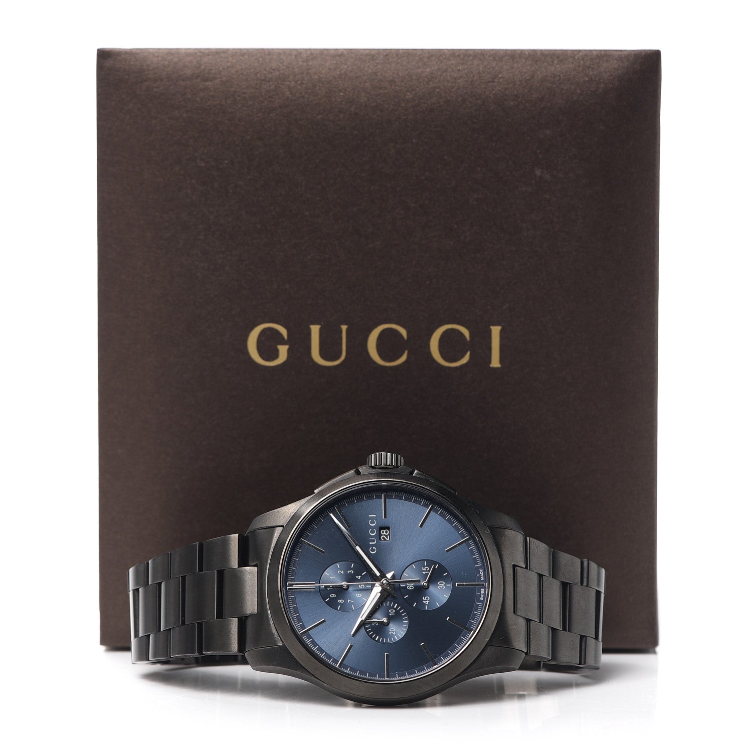Gucci PVD Stainless Steel 44mm G-Timeless Chronograph Quartz Watch Blue 2 of 6