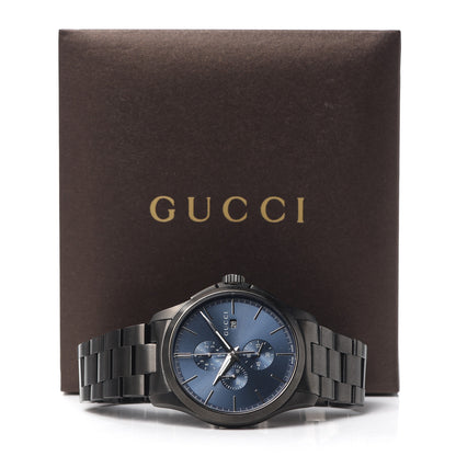 Gucci PVD Stainless Steel 44mm G-Timeless Chronograph Quartz Watch Blue 2 of 6