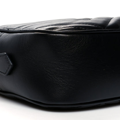 Gucci Calfskin Matelasse Small GG Marmont Chain Shoulder Bag Black 10 of 11