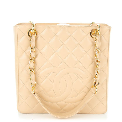 Chanel Caviar Quilted Petit Shopping Tote PST Beige Clair 1 of 7