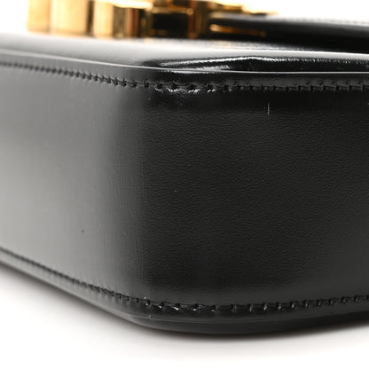 Celine Shiny Calfskin Triomphe Shoulder Bag Black 10 of 10