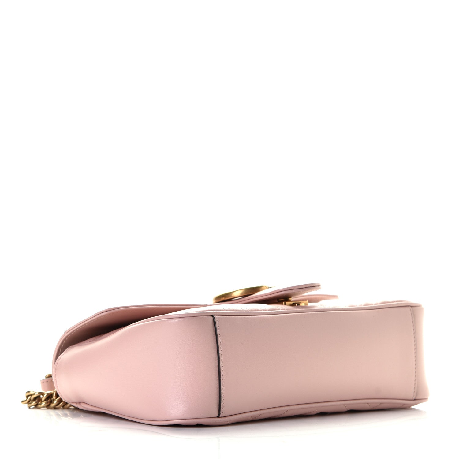 Gucci Calfskin Matelasse Small GG Marmont Shoulder Bag Perfect Pink 3 of 5