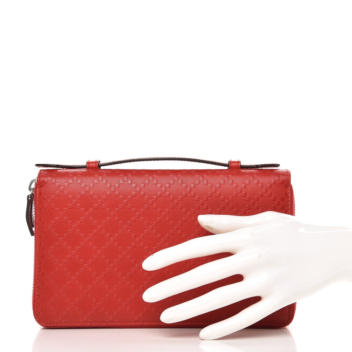 Diamante Travel Document Case Red