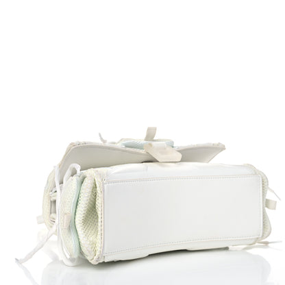 Balenciaga Faux Calfskin Fabric Glow In The Dark Small Sneakerhead Top Handle Bag White 4 of 12