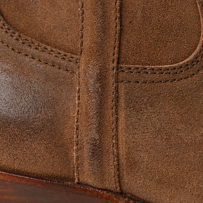 Saint Laurent Suede Eastwood Western Boots 38 Vintage Brown 11 of 12