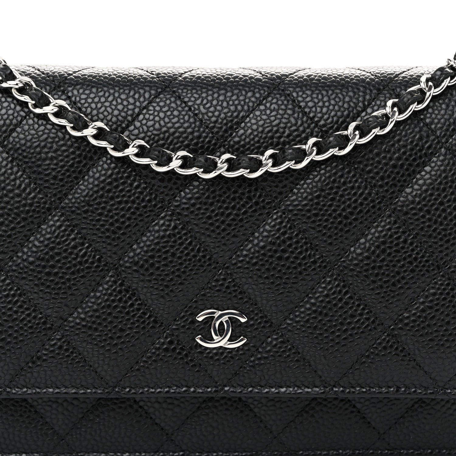 Chanel Caviar Quilted Wallet on Chain WOC Black 9 of 12