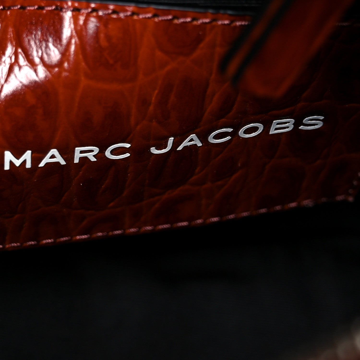 Marc Jacobs Croc Embossed Small The Tote Bag Spice Brown 6 of 12