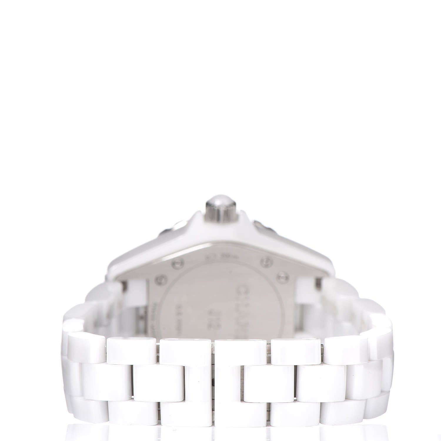 Chanel Stainless Steel Ceramic Diamond Mother of Pearl 33mm J12 Quartz Watch White 4 of 7