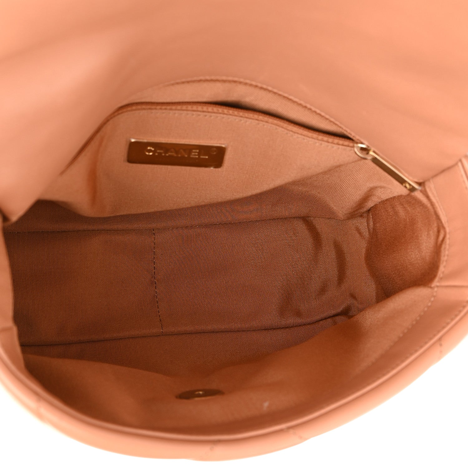 Chanel Lambskin Quilted Medium Chanel 19 Flap Brown 5 of 11