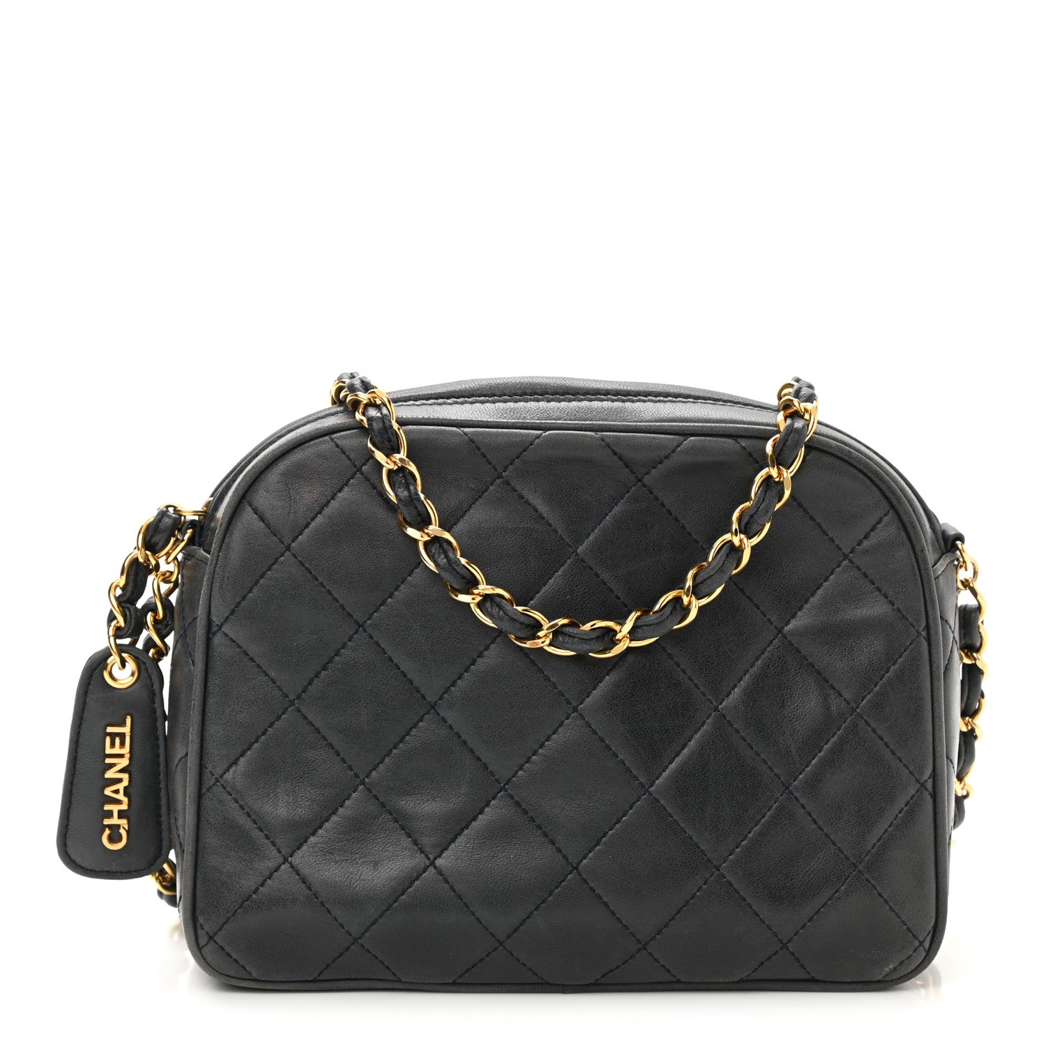 Chanel Lambskin Quilted Camera Case Black 1 of 10