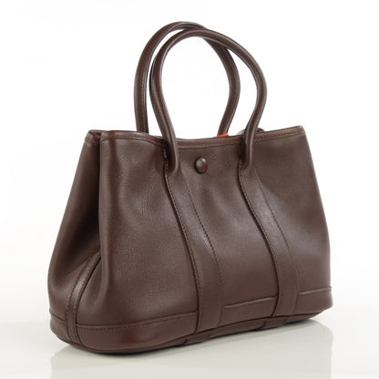 Hermes Swift Leather Bolduc Twilly Garden Party TTPM Tote Chocolate 3 of 9