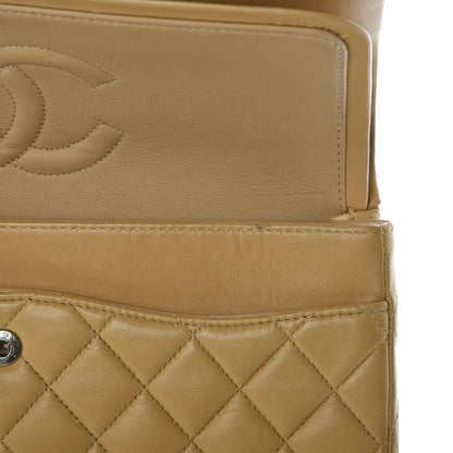 Chanel Lambskin Quilted Medium Double Flap Beige 12 of 20