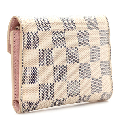 Louis Vuitton Damier Azur Victorine Wallet Rose Ballerine 3 of 8