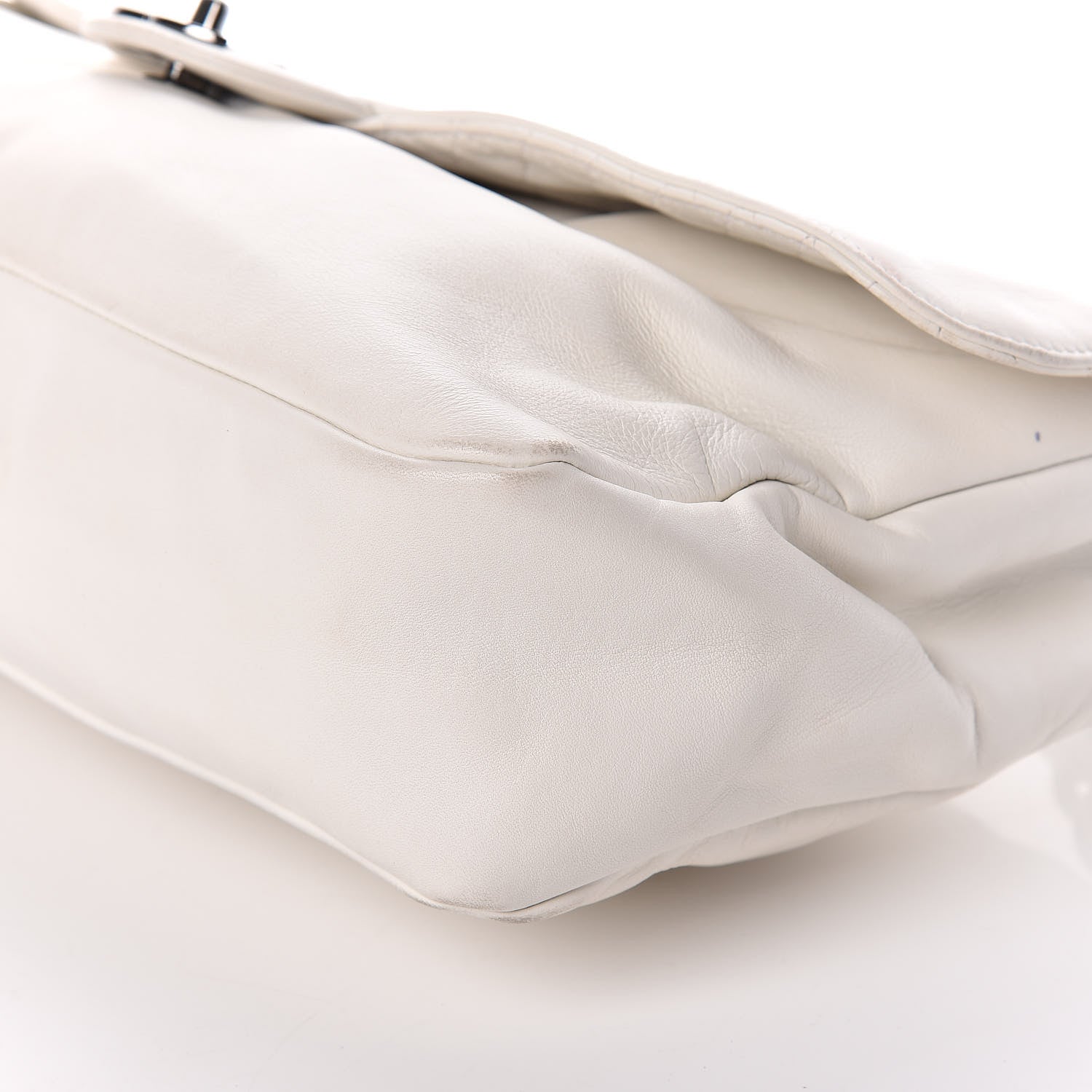 Chanel Lambskin Large Soft and Chain Flap White 11 of 12