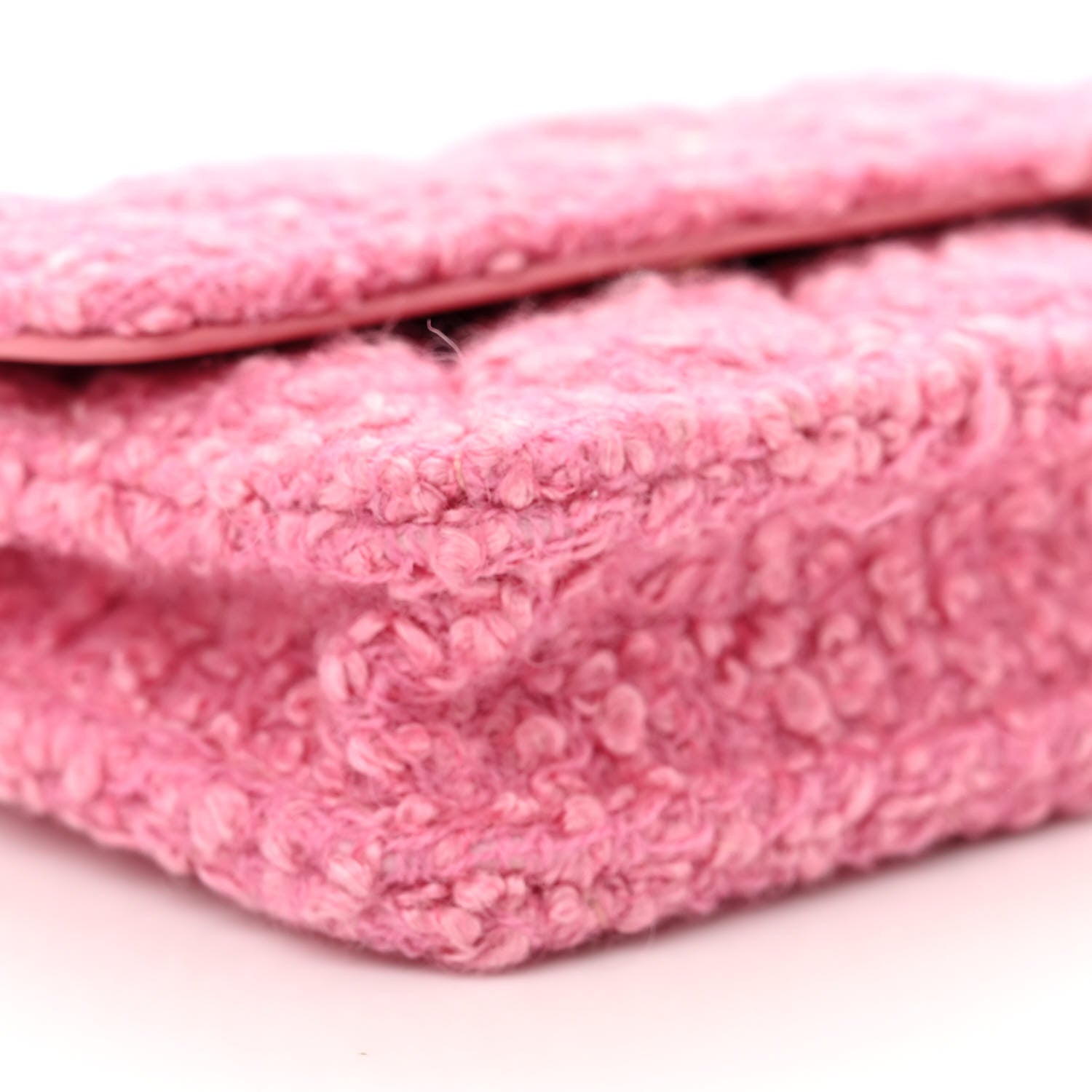 Chanel Tweed Quilted Flap Chain Waist Bag Pink 11 of 13