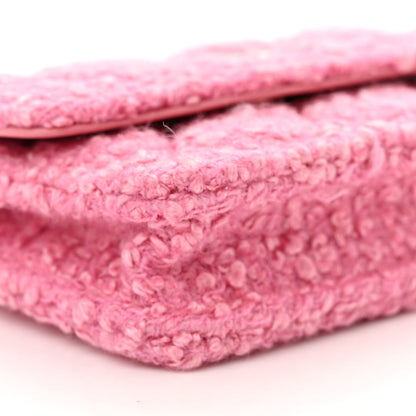 Chanel Tweed Quilted Flap Chain Waist Bag Pink 11 of 13