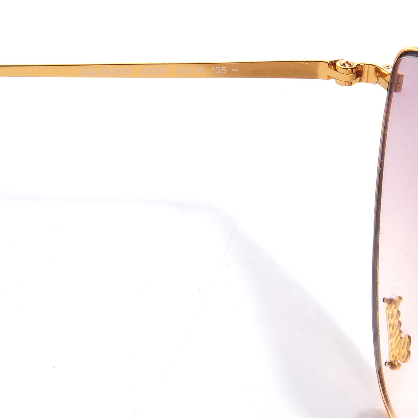Oval Frame Aviator Sunglasses 2909/S Gold
