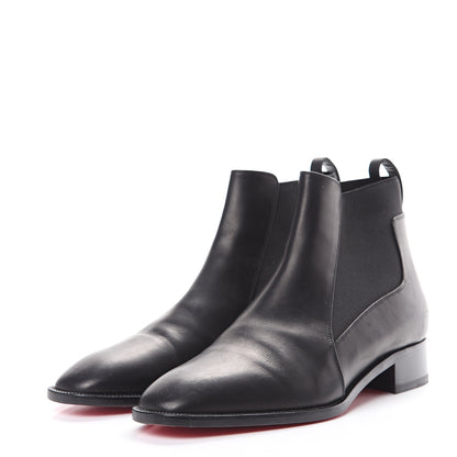 Christian Louboutin Calfskin Mens Melon Flat Chelsea Boots 41 Black 3 of 13