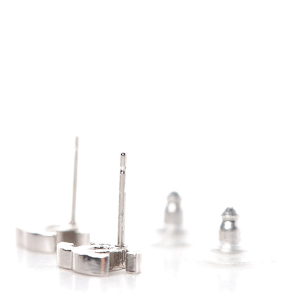 Chanel Metal CC Earrings Silver 3 of 4