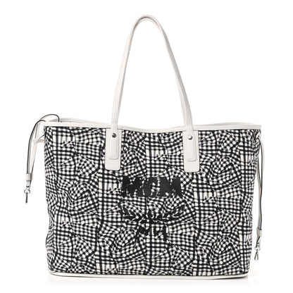 MCM Visetos Large Liz Reversible Shopper Tote White 3 of 16