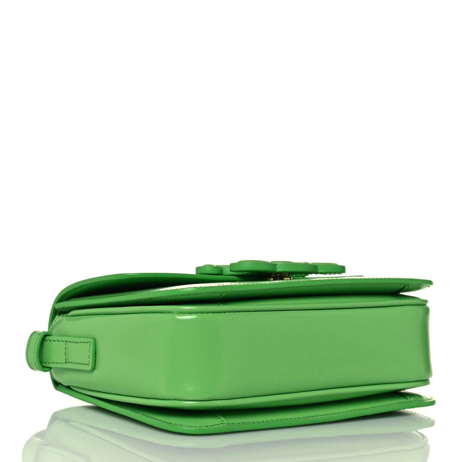 Celine Shiny Calfskin Teen Cuir Triomphe Bright Green 4 of 14