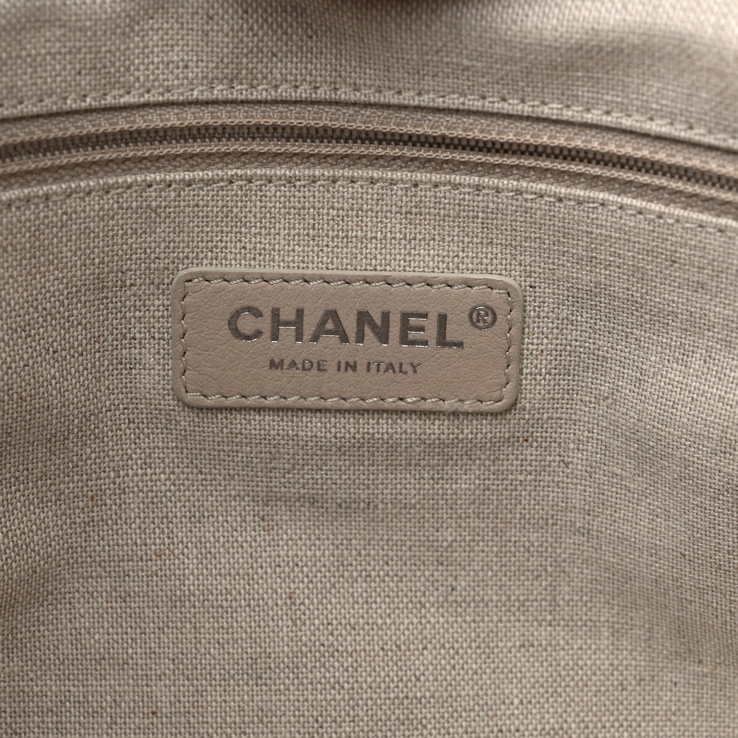Mixed Fibers Small Deauville Tote Beige