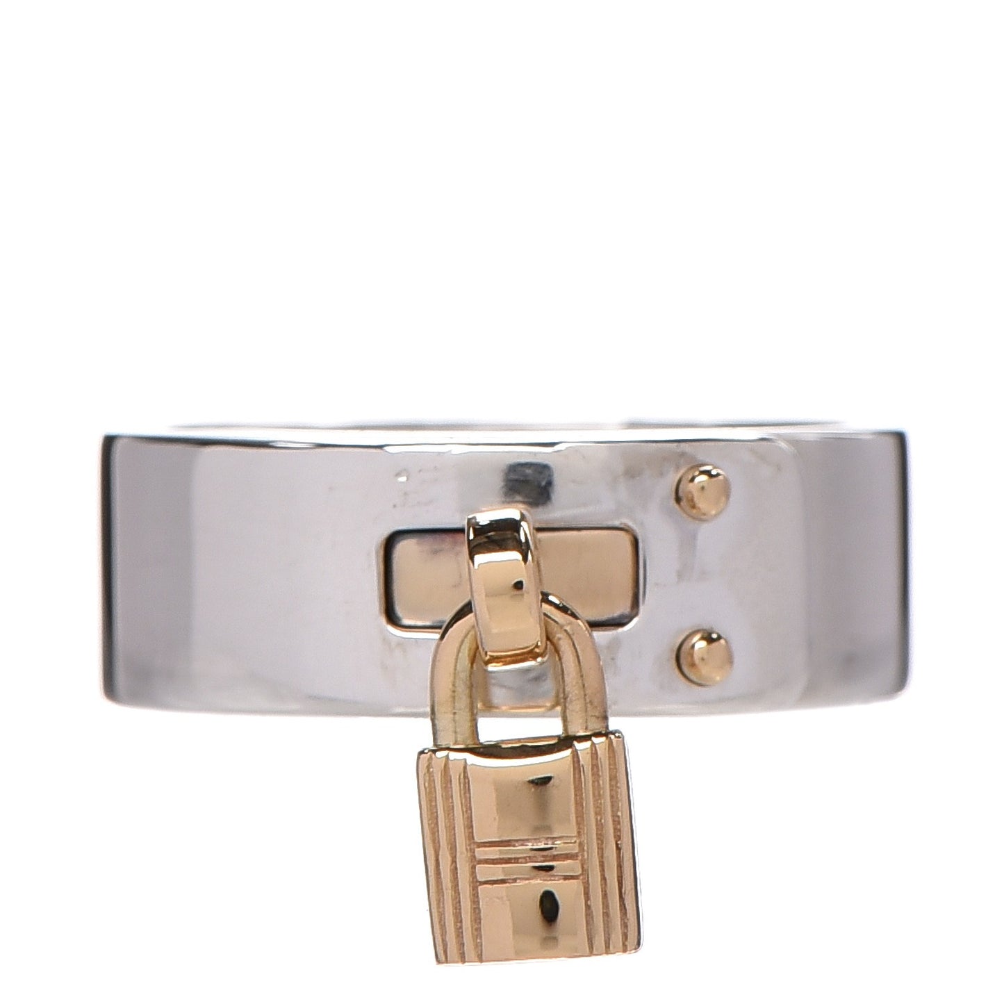 Sterling Silver 18K Yellow Gold Kelly Cadena Ring 54 6.25
