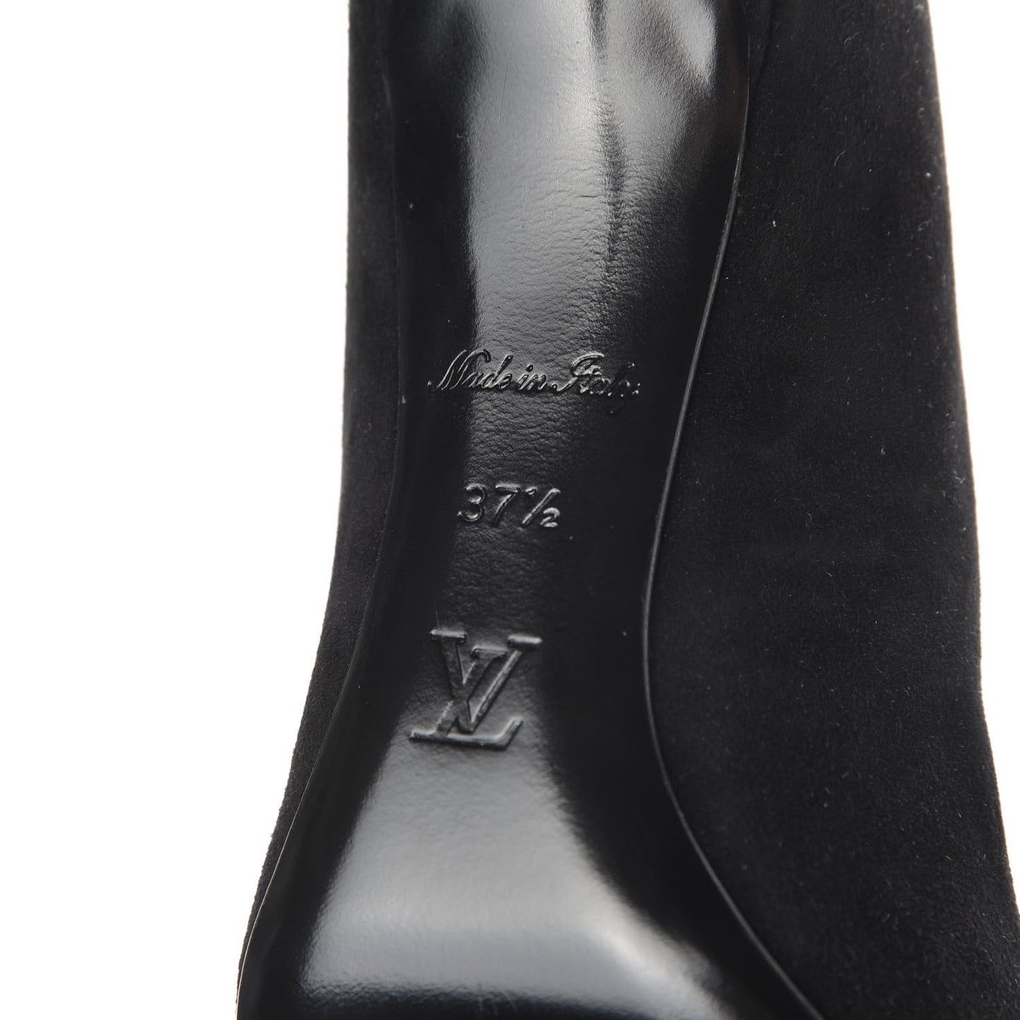 Suede Baby Goat Swarovski Crystal Madeleine Pumps 37.5 Black