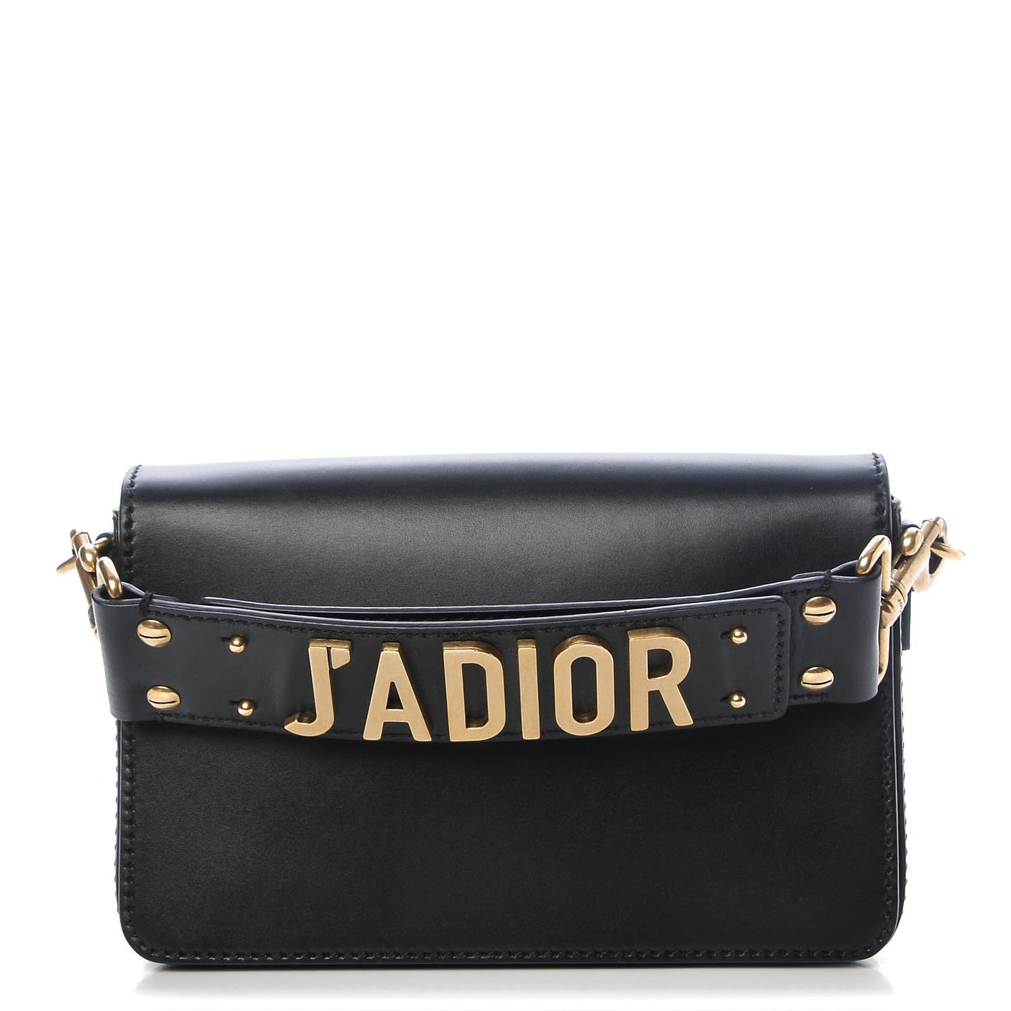 Calfskin J'Adior Flap Bag Black