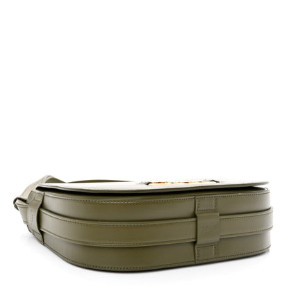 Celine Shiny Calfskin Medium Maillon Triomphe Army Green 4 of 11